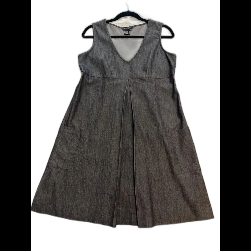 Sandro Y2K sleeveless V-neck denim mini dress